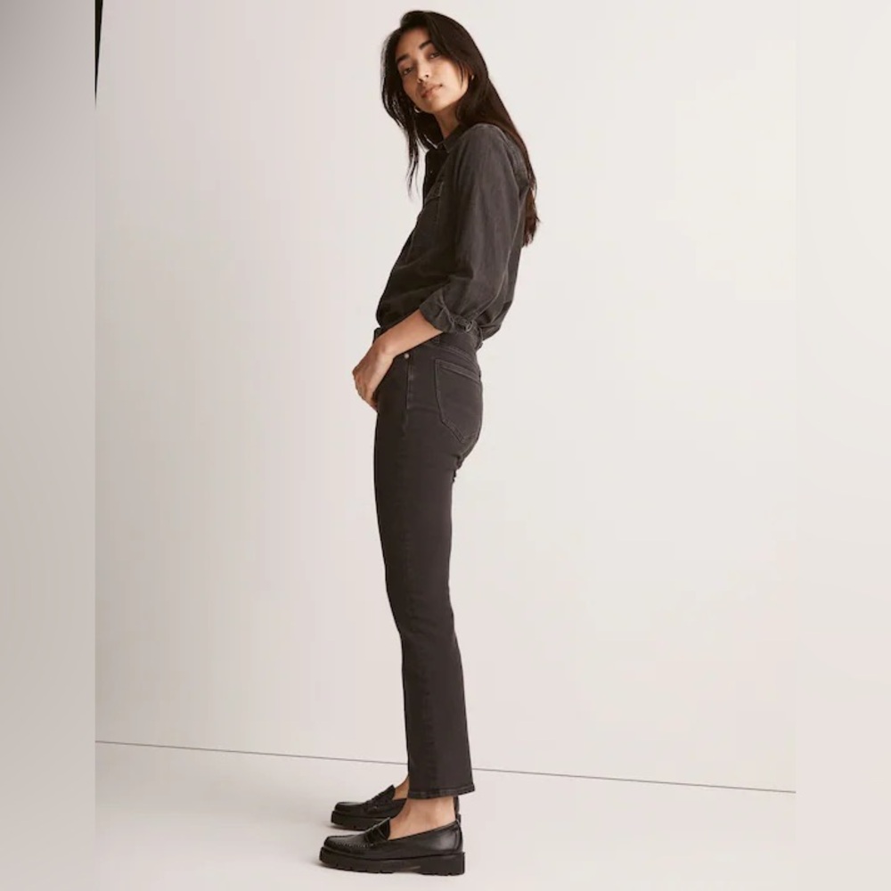 Madewell Stretch Kick‎ Out Crop Jeans in Starkey Wash pants 26 - Picture 3 of 9